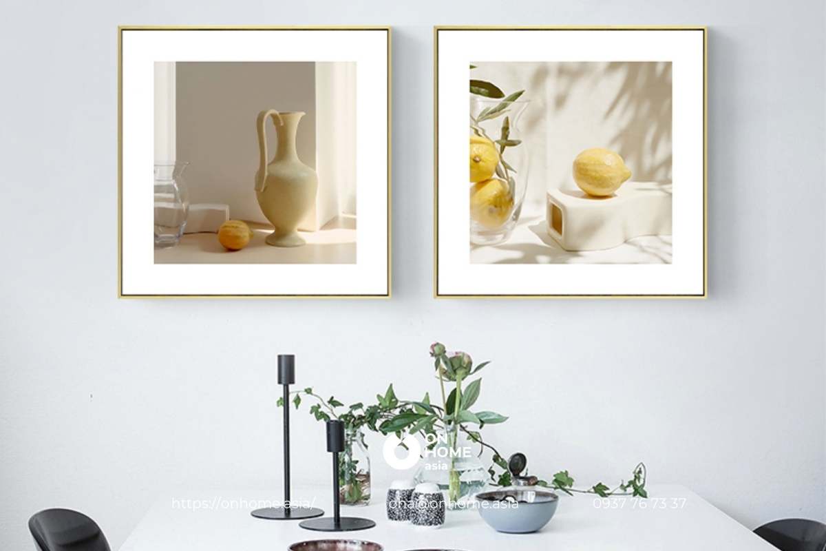 Bộ tranh treo tường phòng bếp hợp phong thủy