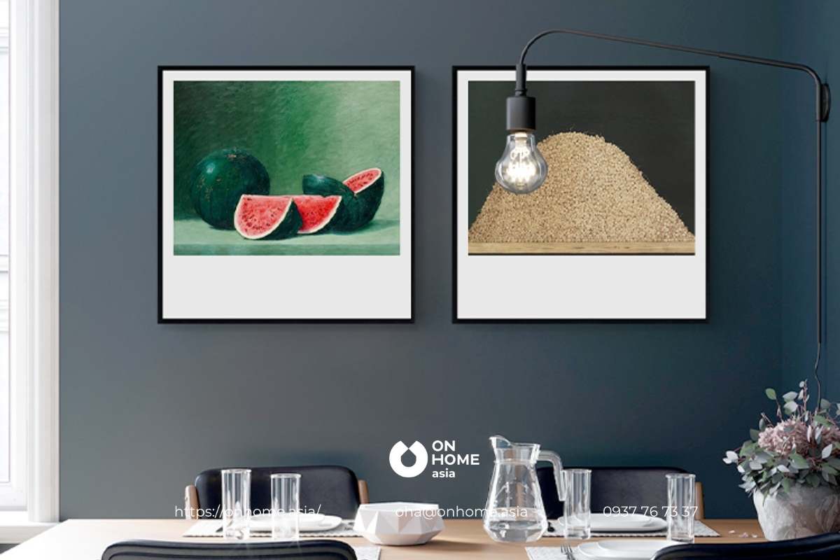 Bộ tranh canvas treo bàn ăn hiện đại