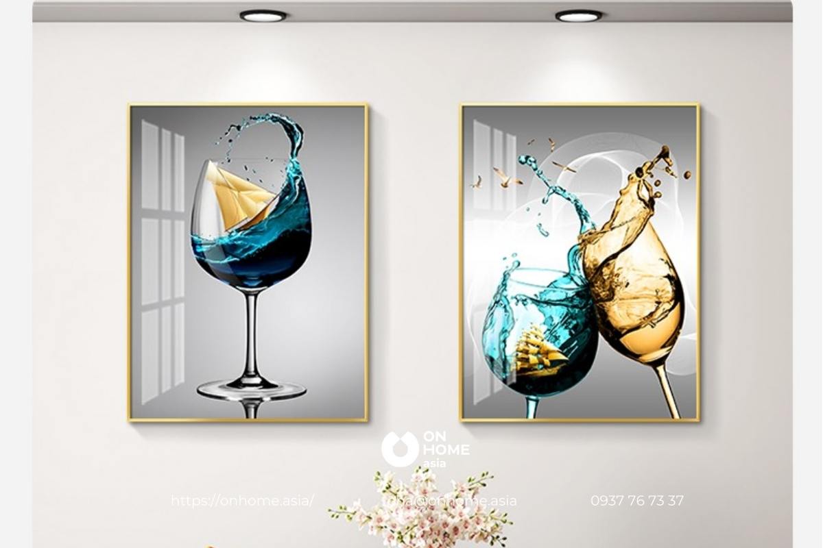 Tranh đính đá treo phòng bếp đẹp