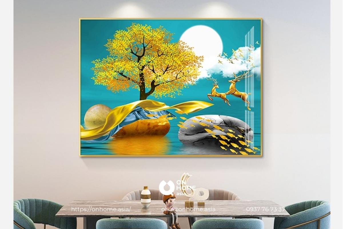 Tranh thêu chữ thập treo phòng bếp