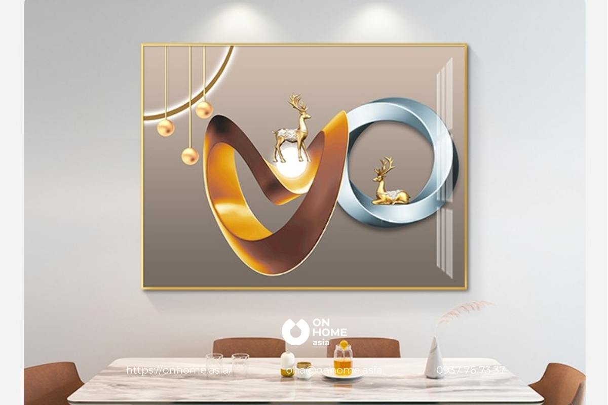 Tranh treo bàn ăn phong thủy cao cấp, đẹp mắt