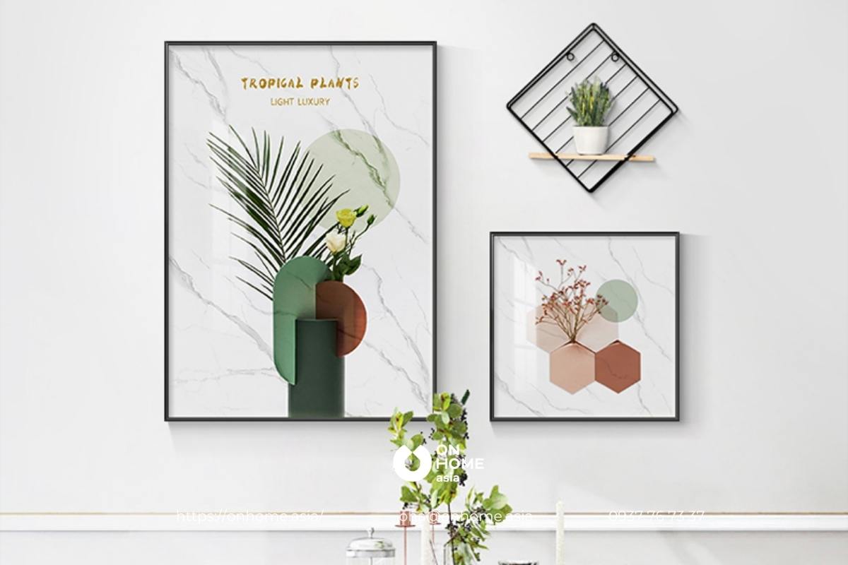 Bộ tranh canvas treo bàn ăn đẹp