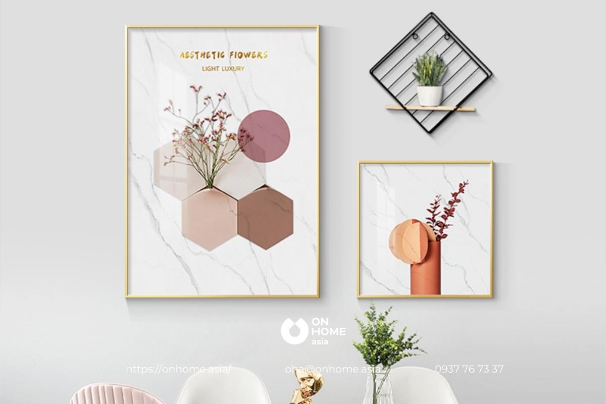 Bộ tranh canvas treo phòng ăn đẹp