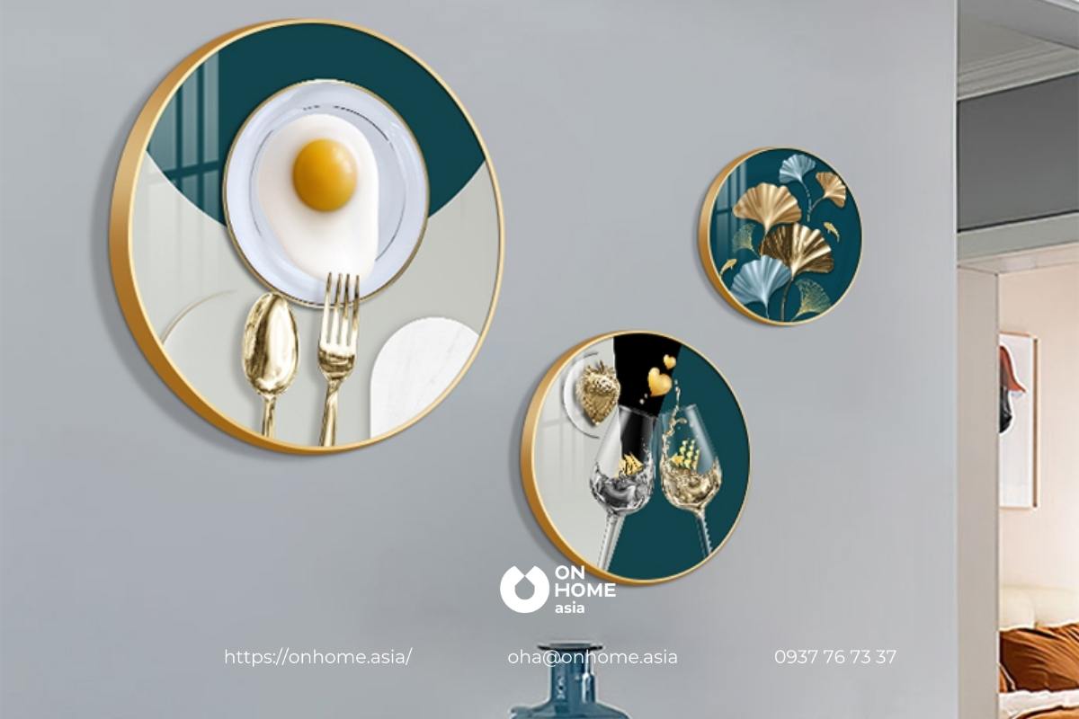 Bộ tranh treo phòng ăn đẹp, hiện đại