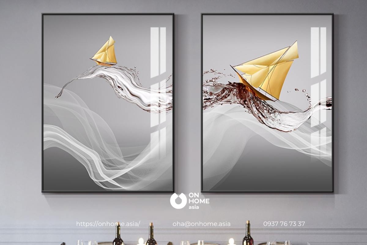 Bộ tranh treo nhà bếp hiện đại