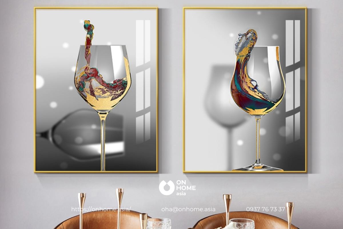 Bộ tranh treo nhà bếp sang trọng