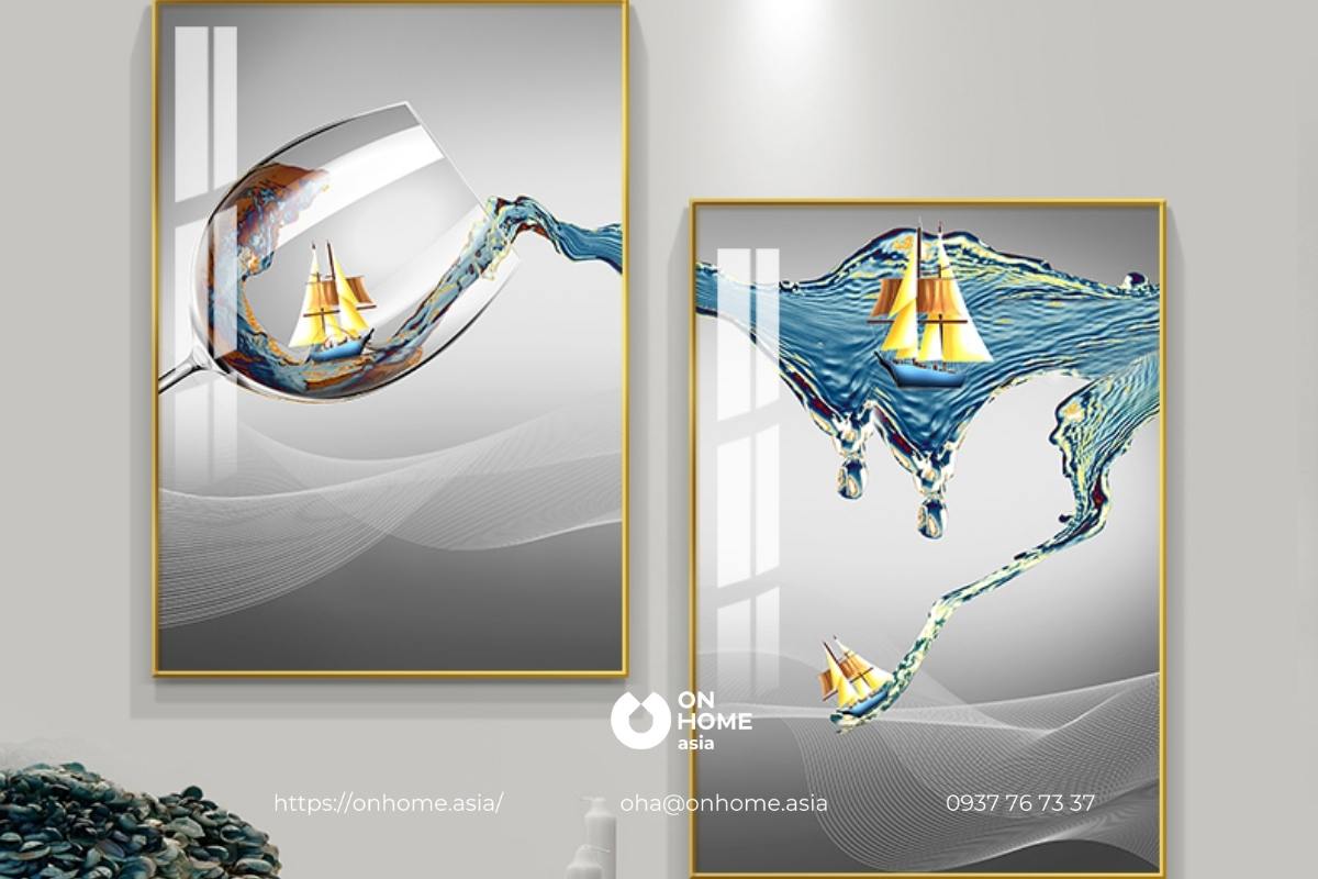 Bộ tranh treo nhà bếp hiện đại