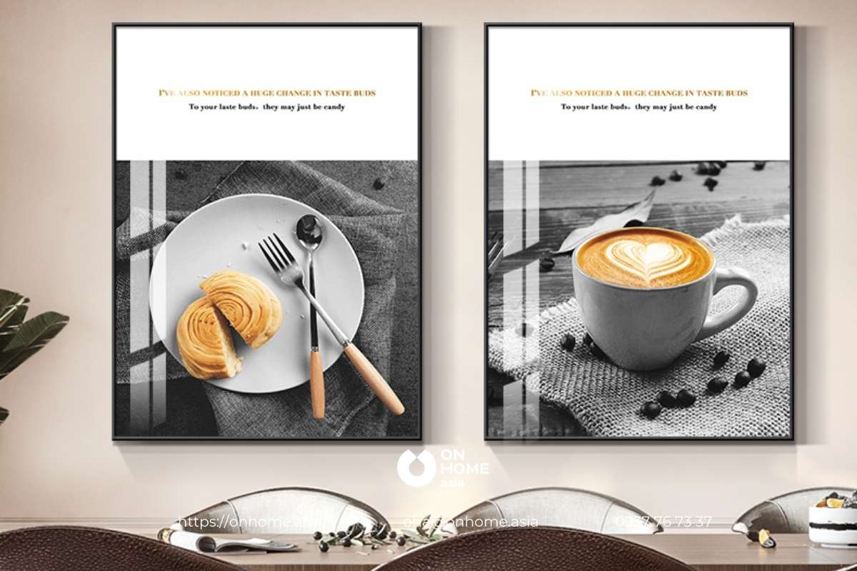 Bộ tranh treo tường nhà bếp hiện đại