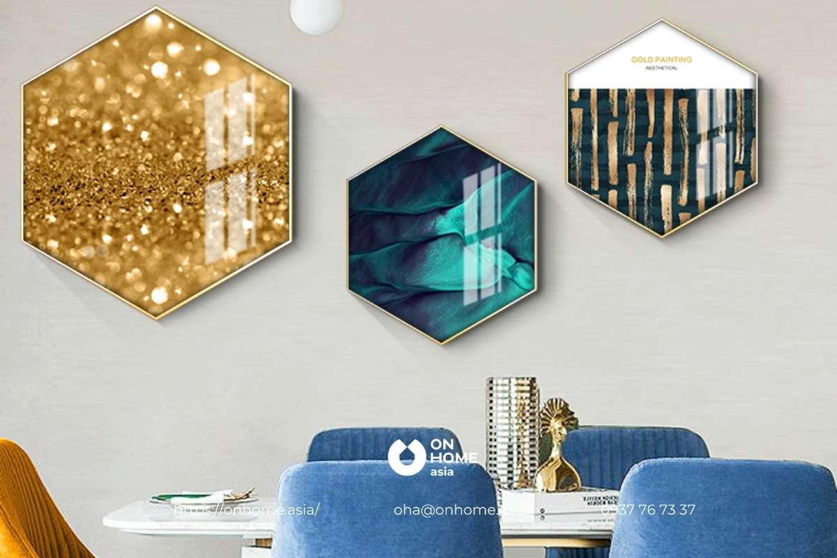 Tranh in 3D treo tường phòng bếp