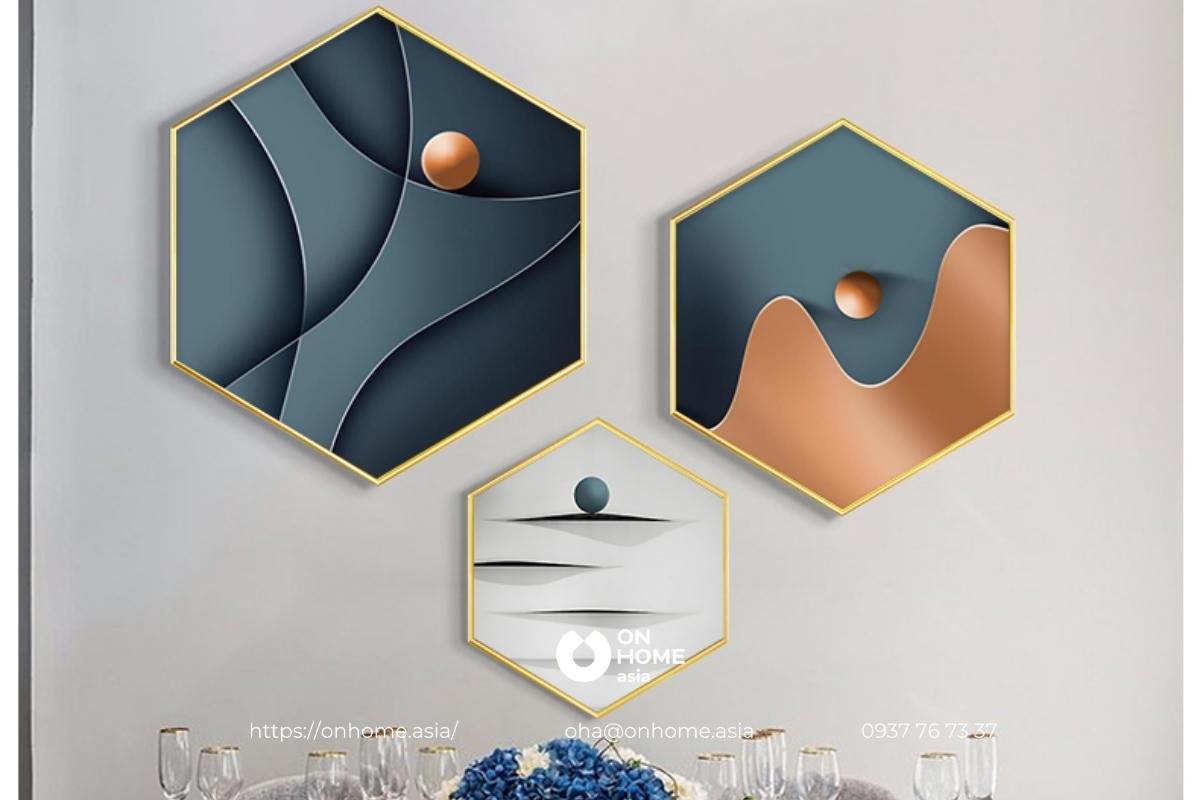 Bộ tranh trang trí tường nhà bếp hiện đại