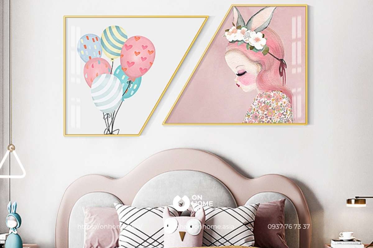 Tranh treo tường phòng ngủ bé gái