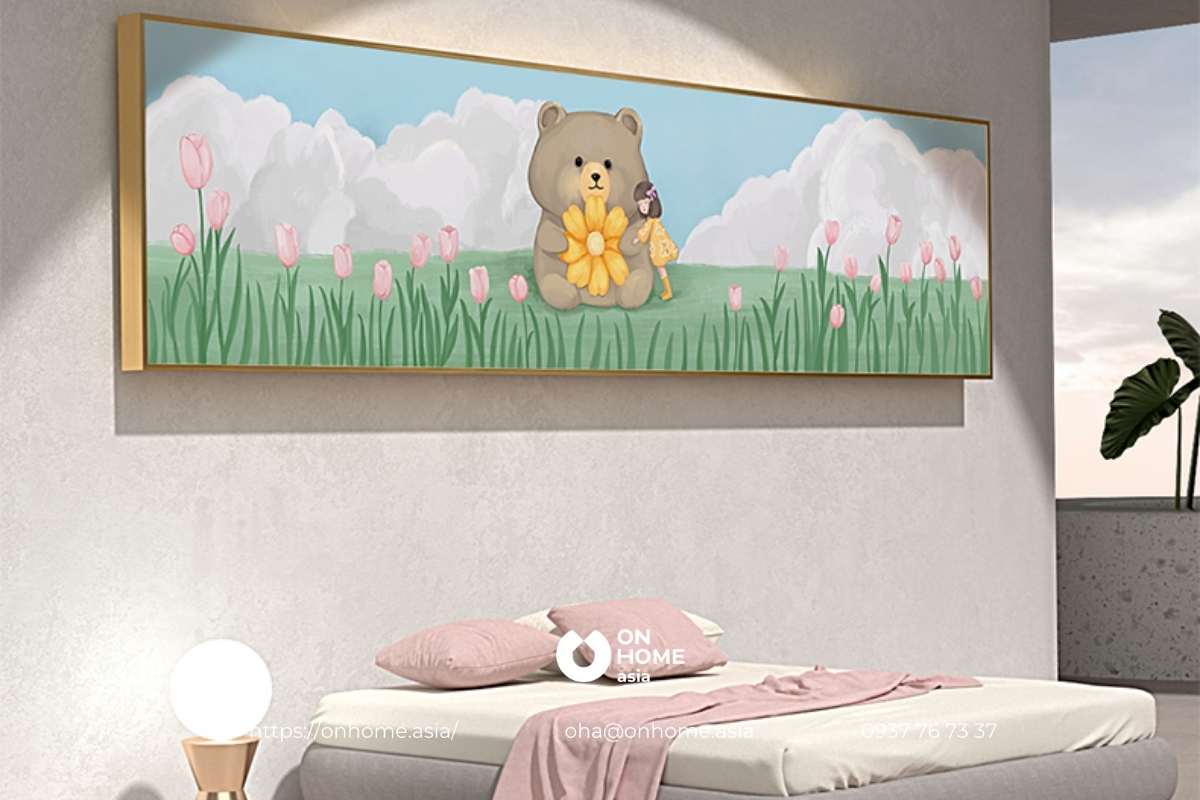 Tranh treo tường phòng ngủ bé gái đẹp
