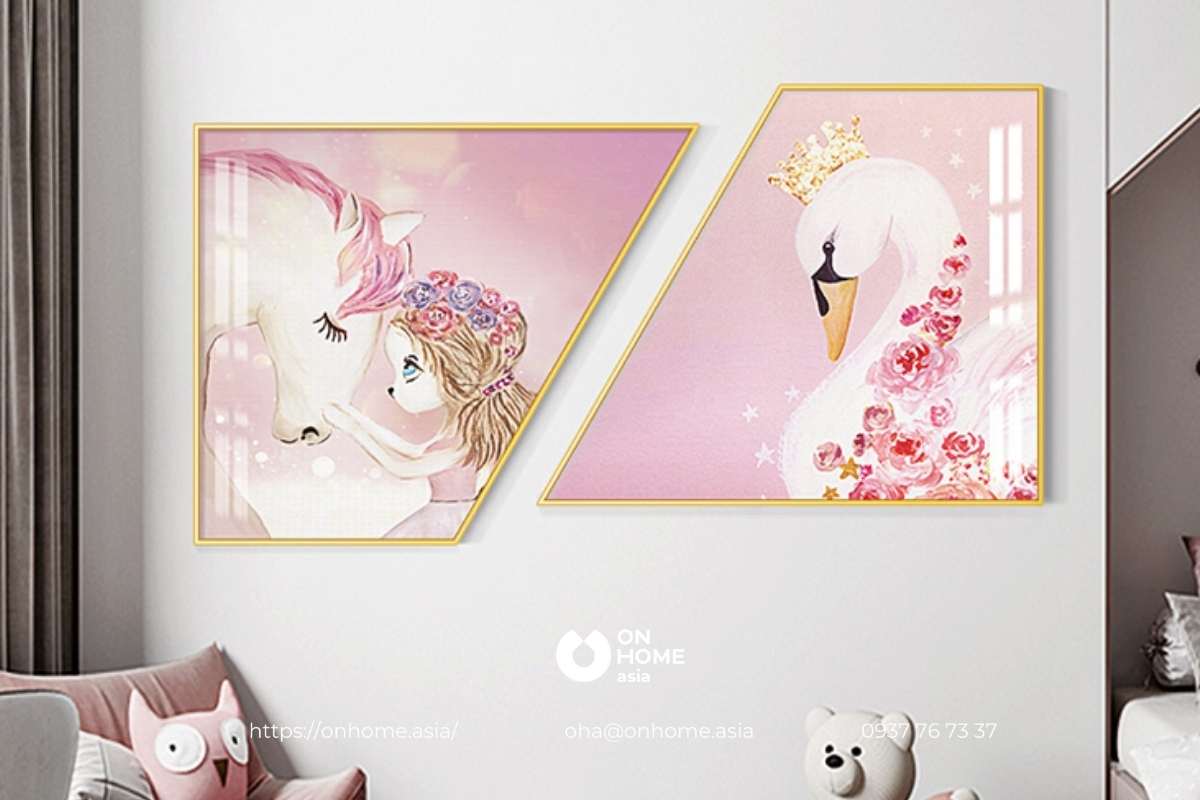 Tranh treo phòng ngủ bé gái đẹp