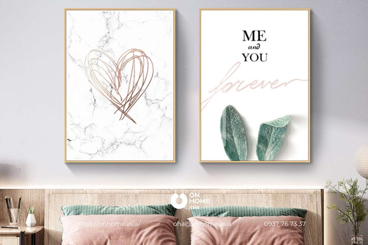 Tranh canvas treo phòng ngủ hiện đại