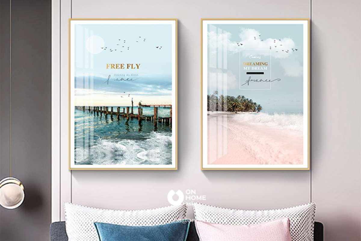 Tranh canvas treo phòng ngủ hiện đại