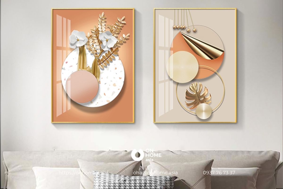 Tranh trang trí phòng ngủ nhỏ đẹp, cao cấp