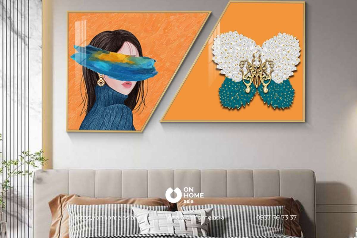 Tranh treo tường phòng ngủ bạn gái đẹp