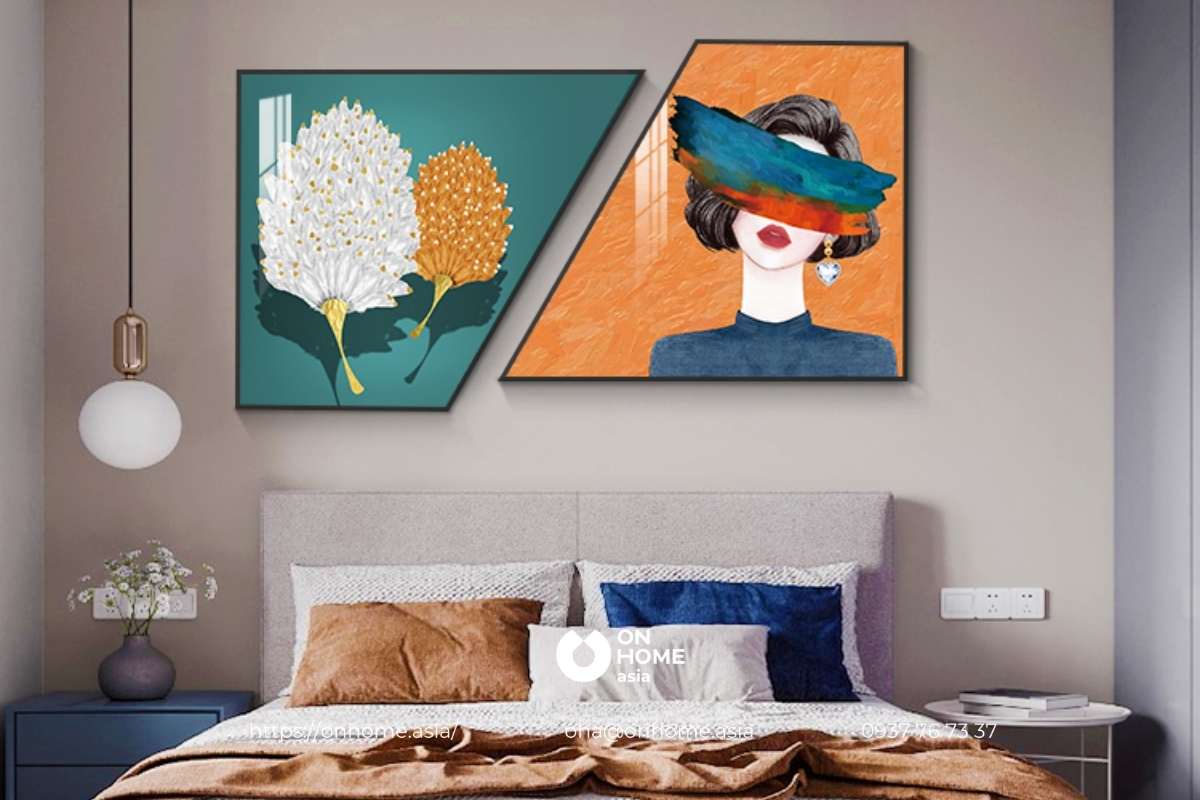 Tranh treo đầu giường ngủ hiện đại
