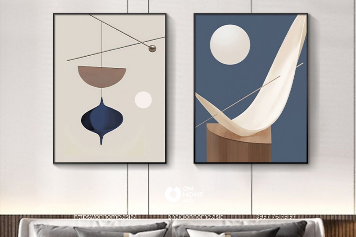 Bộ tranh treo tường phòng ngủ hiện đại