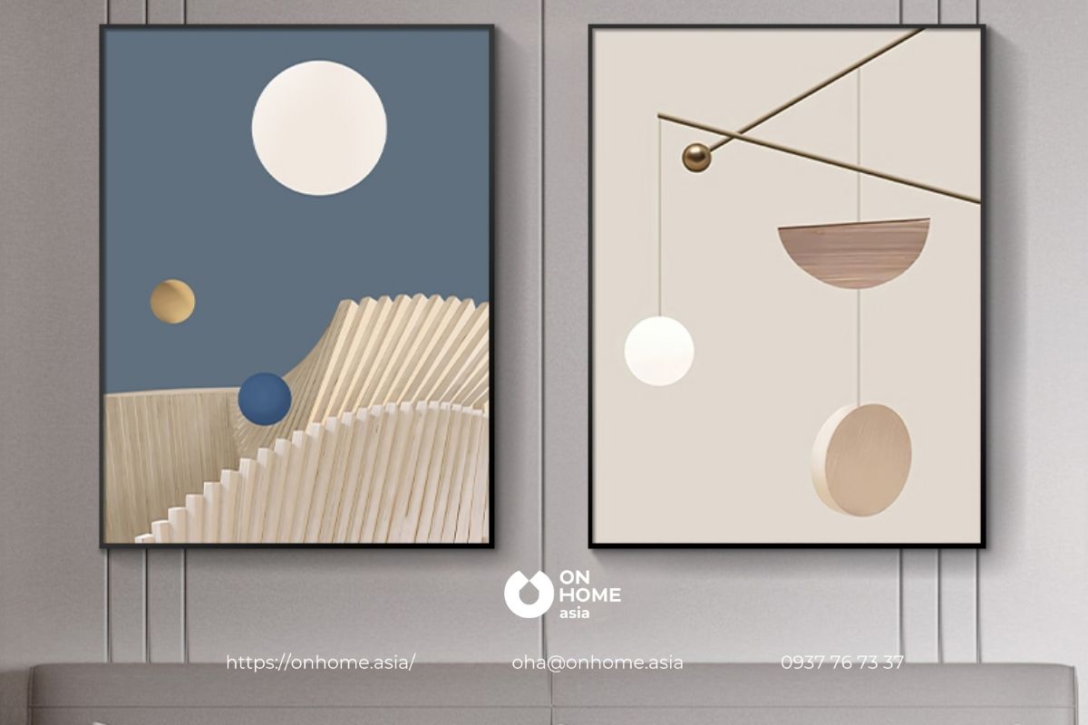 Bộ tranh treo tường phòng ngủ hiện đại