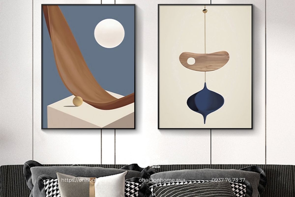 Bộ tranh treo tường phòng ngủ hiện đại, đẹp