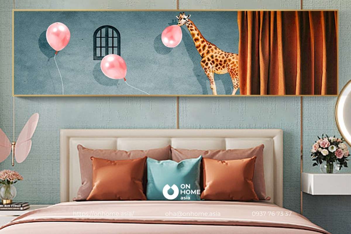 Tranh phòng ngủ hình con hươu đẹp