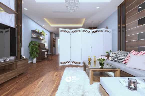 Vách ngăn phòng khách bằng nhựa 