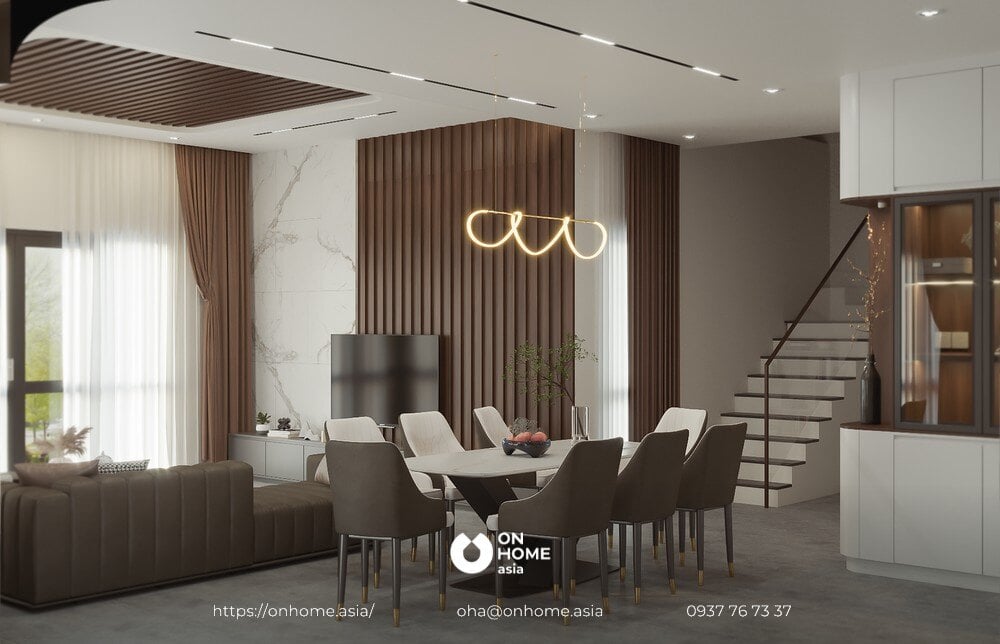 Không gian nội thất phòng bếp nhà phố Hà Tĩnh
