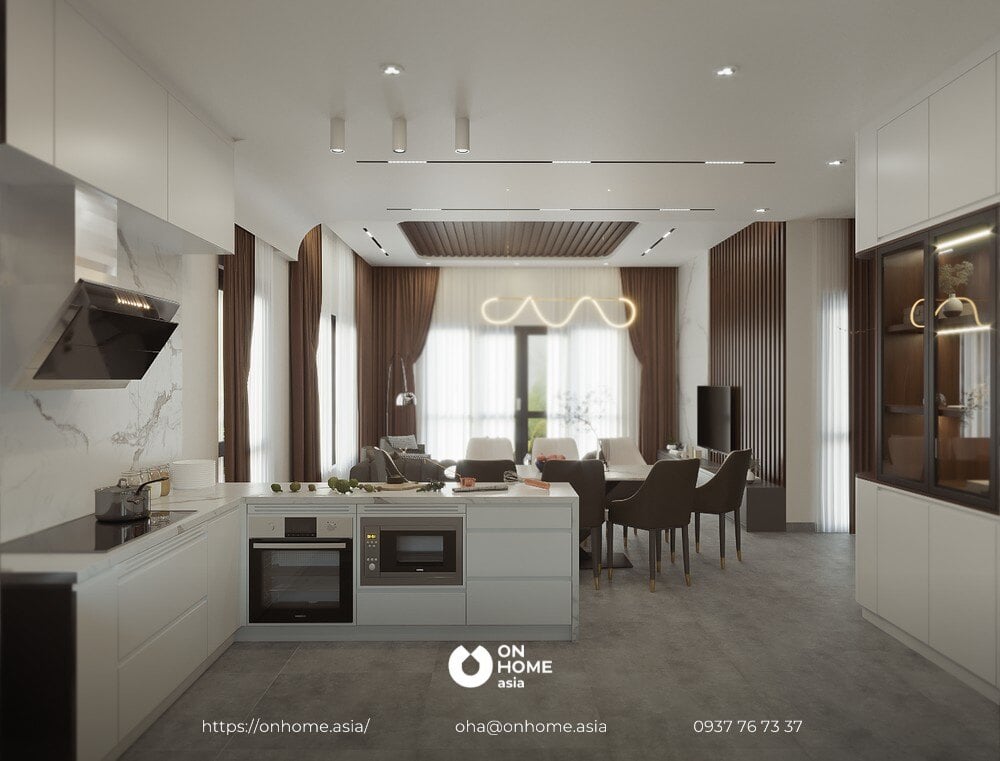 thiết kế thi công nội thất Hà Tĩnh - không gian phòng bếp