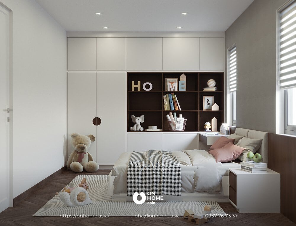 Thiết kế nội thất Nghệ An: không gian nội thất phòng ngủ bé gái