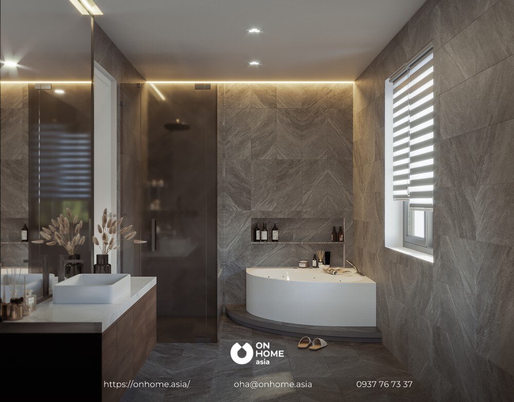 Thiết kế nội thất Nghệ An: không gian nội thất phòng tắm