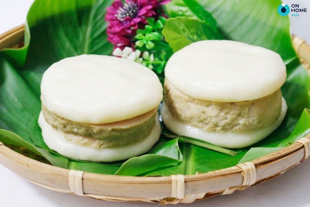 bánh dày có kèm chả lụa