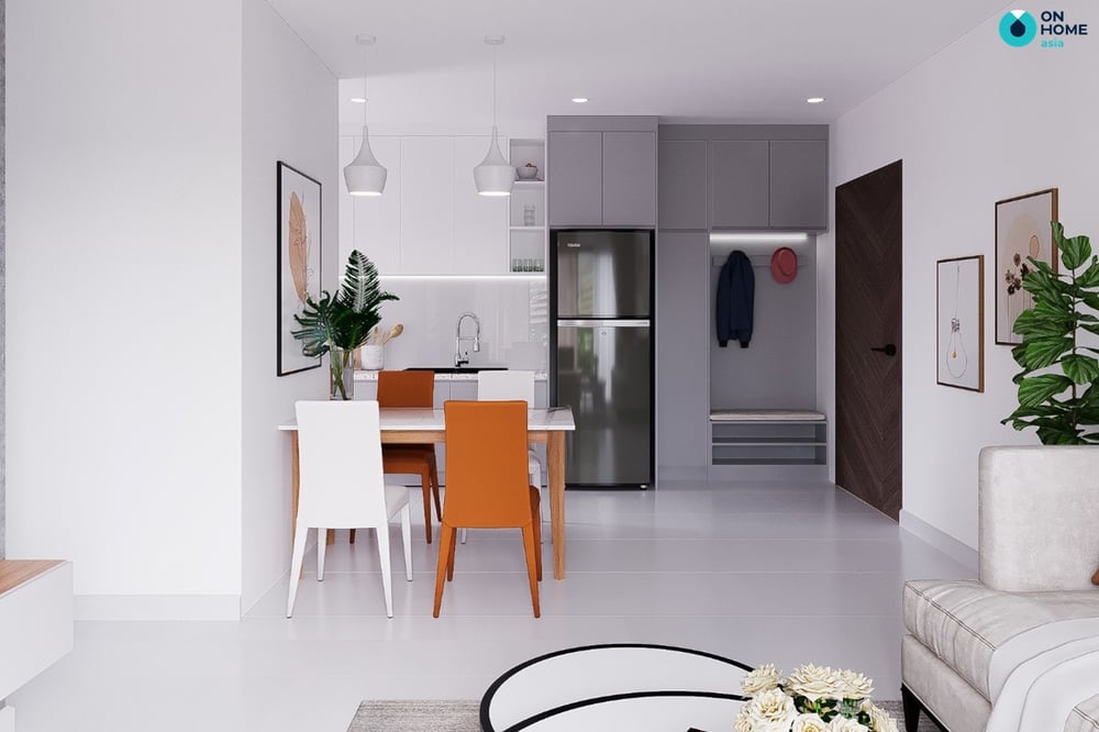 Nội thất phòng bếp dành cho không gian căn hộ chung cư Compass One