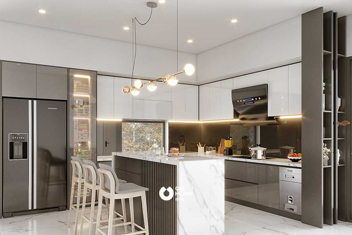 Đảo bếp hiện đại và tiện nghi