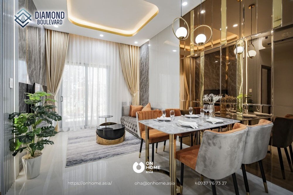 Thiết kế nội thất Diamond Boulevard hiện đại và sang trọng