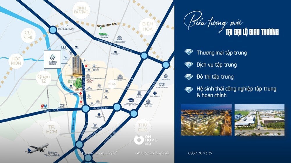 vị trí dự án Diamond Boulevard