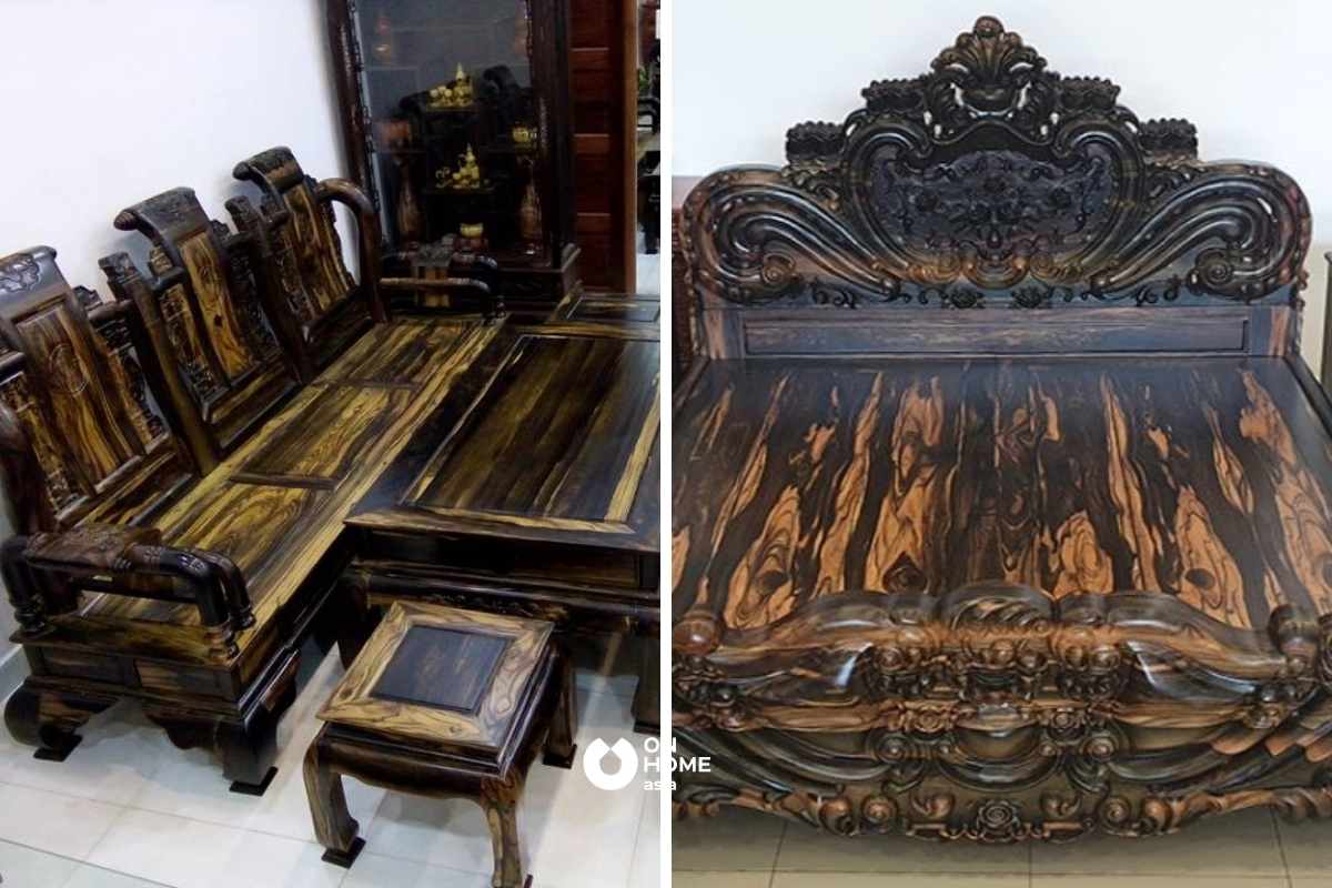 Gỗ Mun thường được đóng thành các sản phẩm nội thất cao cấp