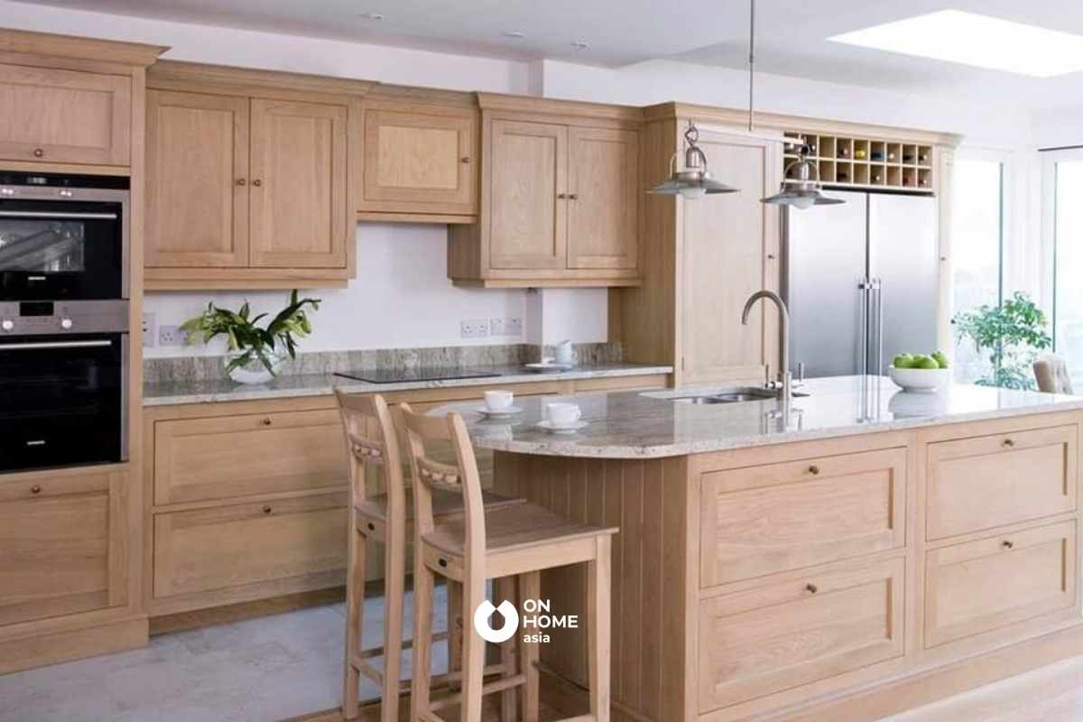 Tủ bếp từ gỗ Tần Bì