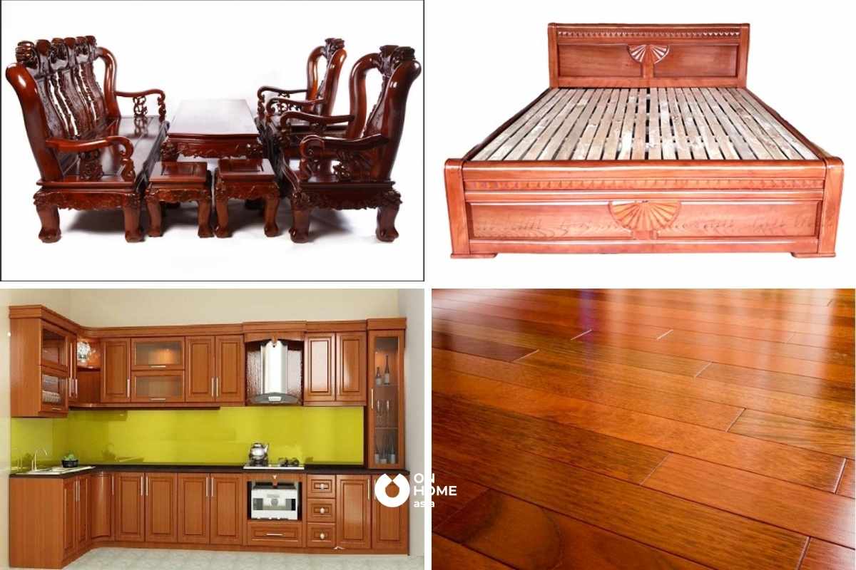 Gỗ Xoan Đào được ứng dụng trong đa dạng không gian