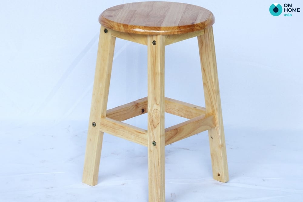 ghế đôn gỗ cao kiểu đơn giản