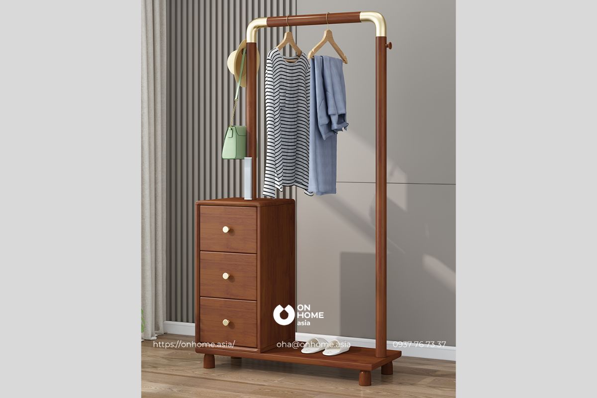 Giá treo quần áo thông minh có tủ lưu trữ rộng&nbsp;