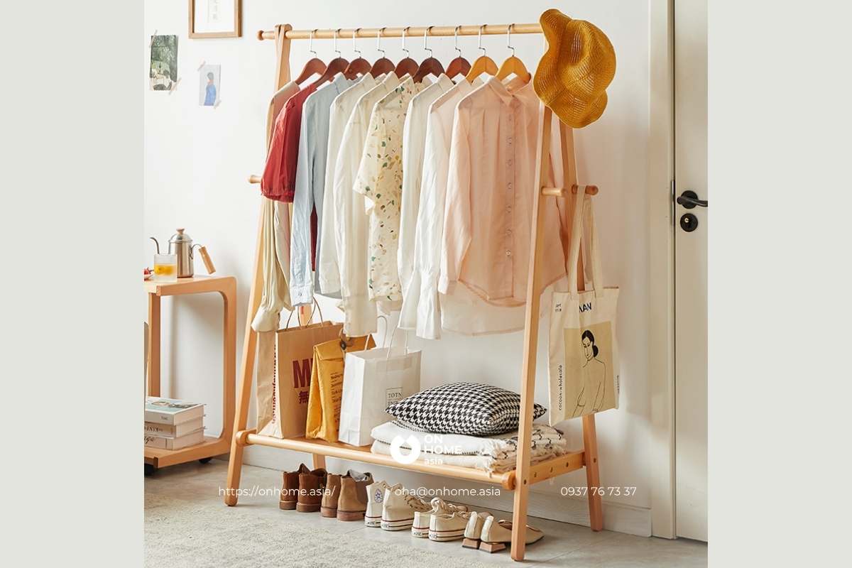 Giá treo quần áo chữ A 2 tầng đẹp