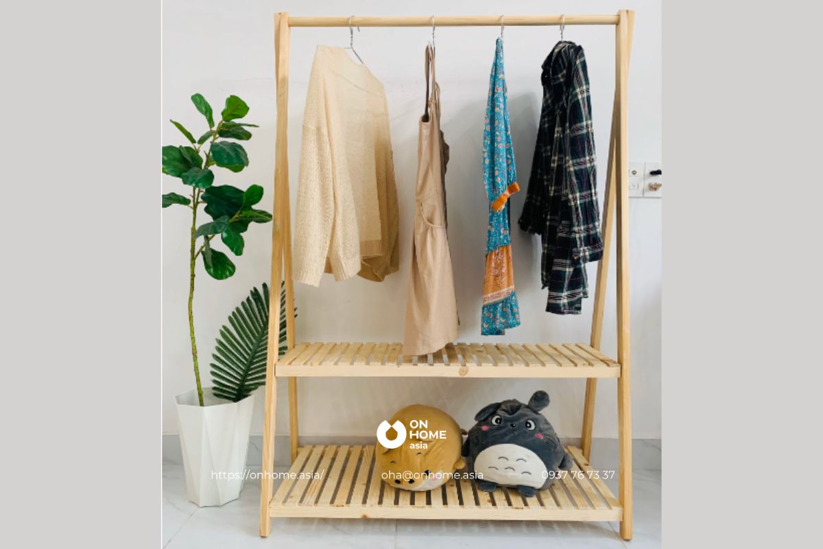 Giá treo quần áo chữ A 3 tầng đẹp