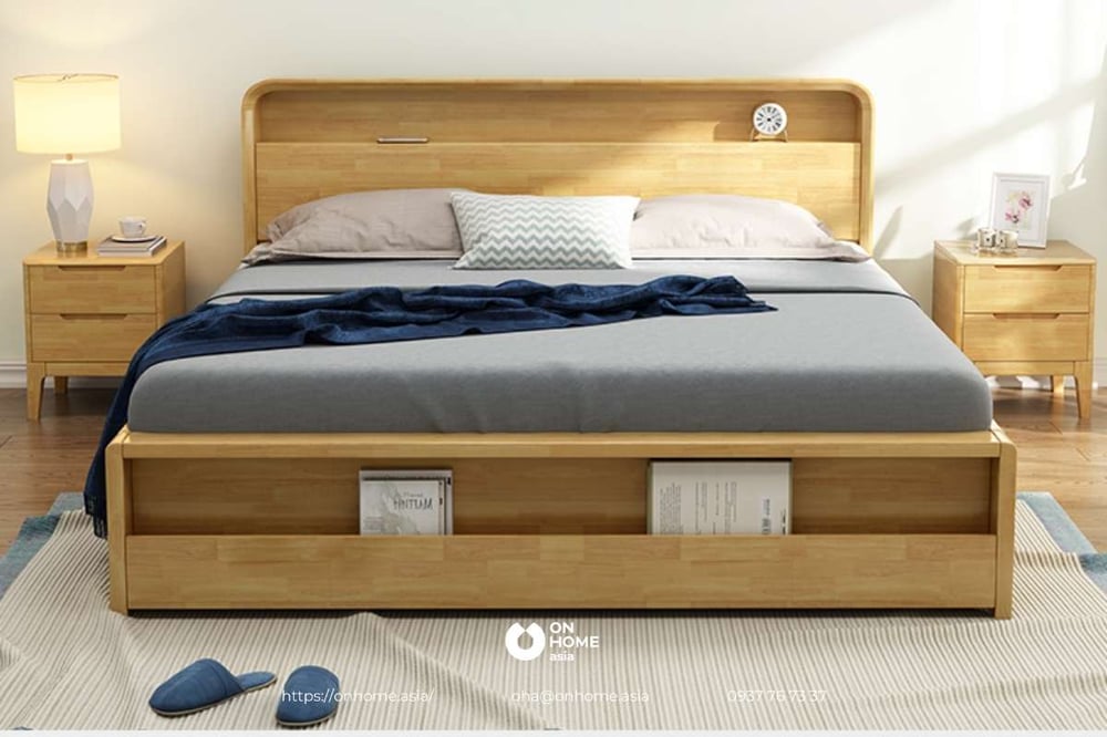 Giường ngủ gỗ công nghiệp hiện đại