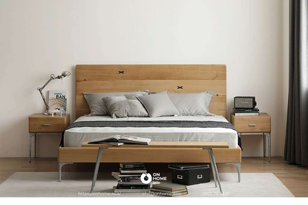 Giường ngủ gỗ Sồi đẹp