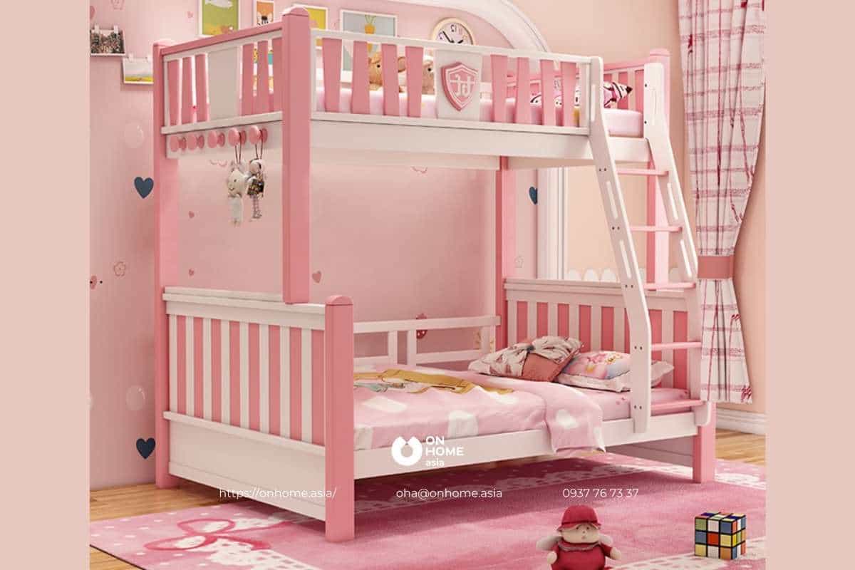 Giường 2 tầng cho bé gái đẹp