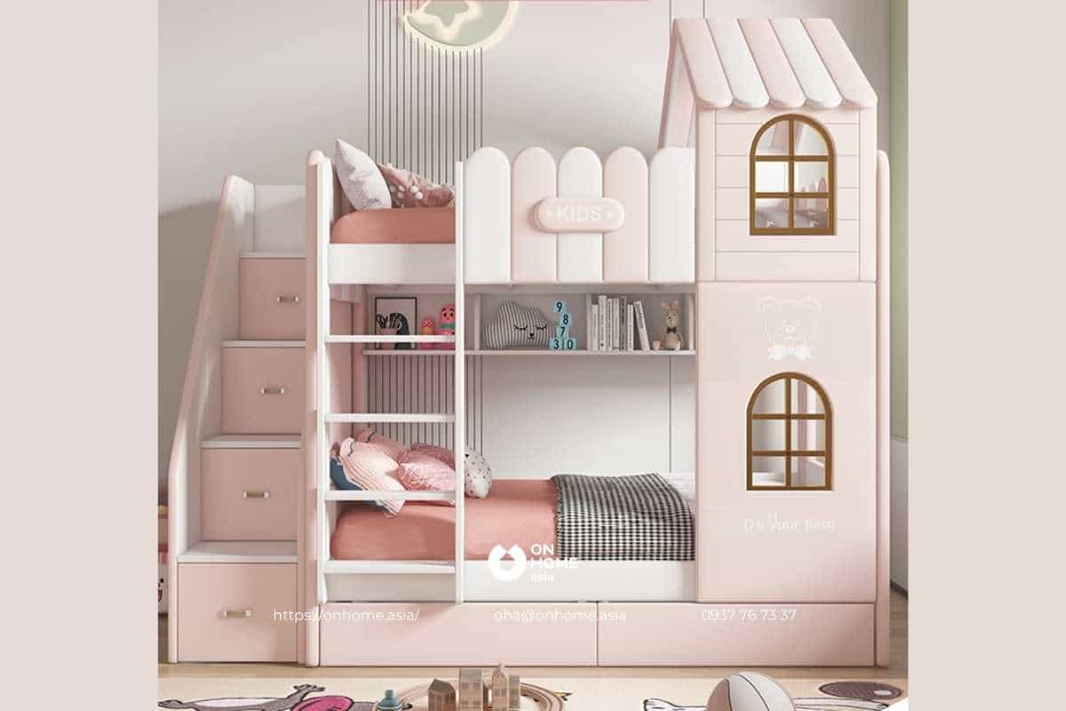 Giường tầng cho bé gái đẹp