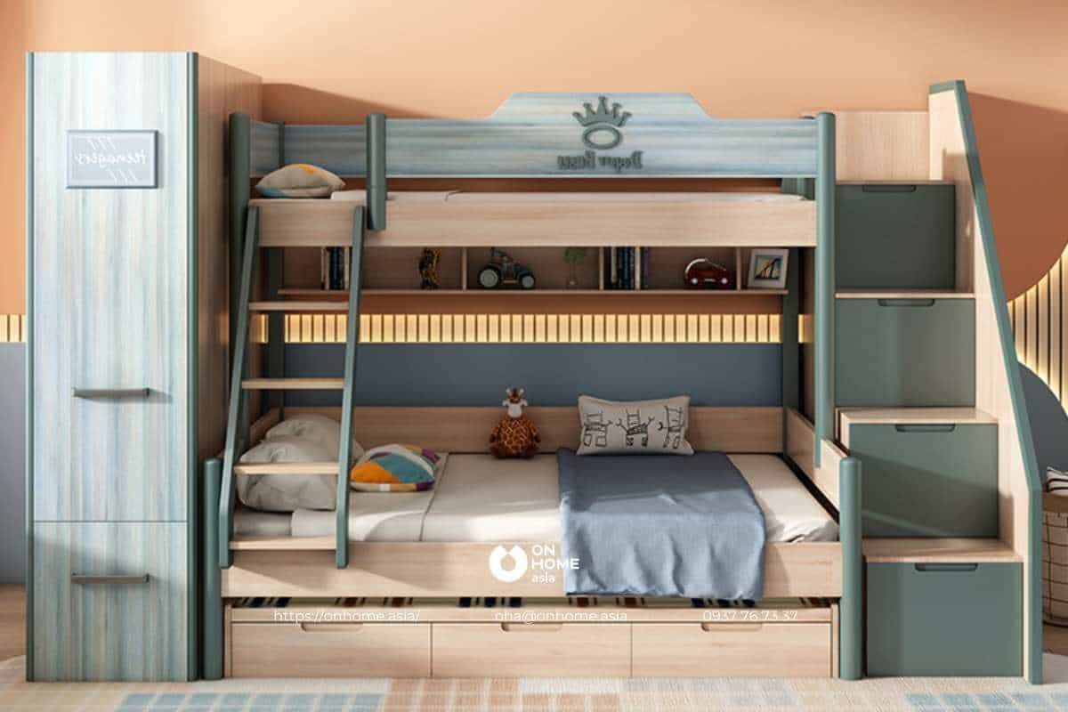 Giường tầng cho bé trai cực năng động