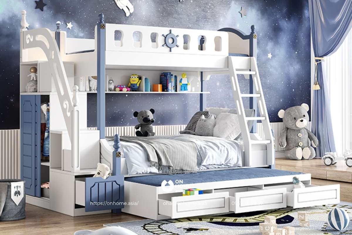 Giường tầng cho bé trai cao cấp&nbsp;