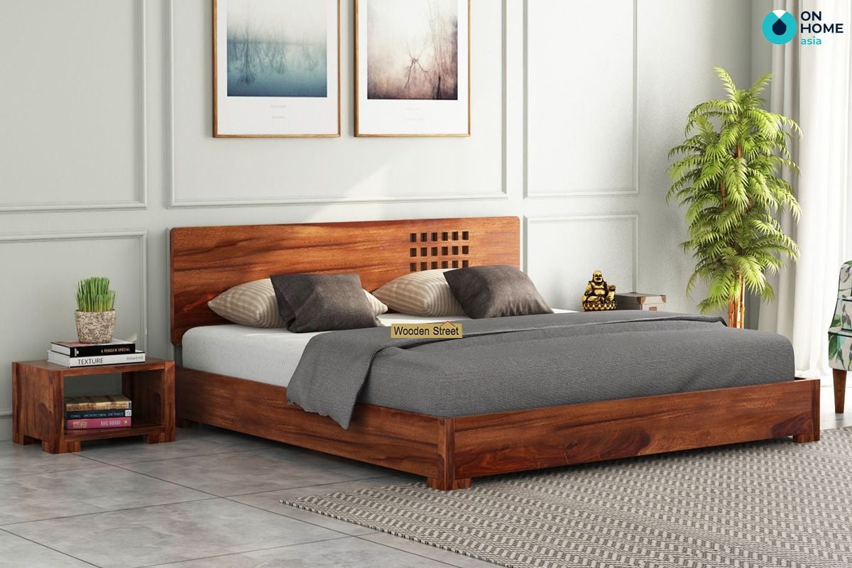 Giường ngủ với chất liệu gỗ tự nhiên